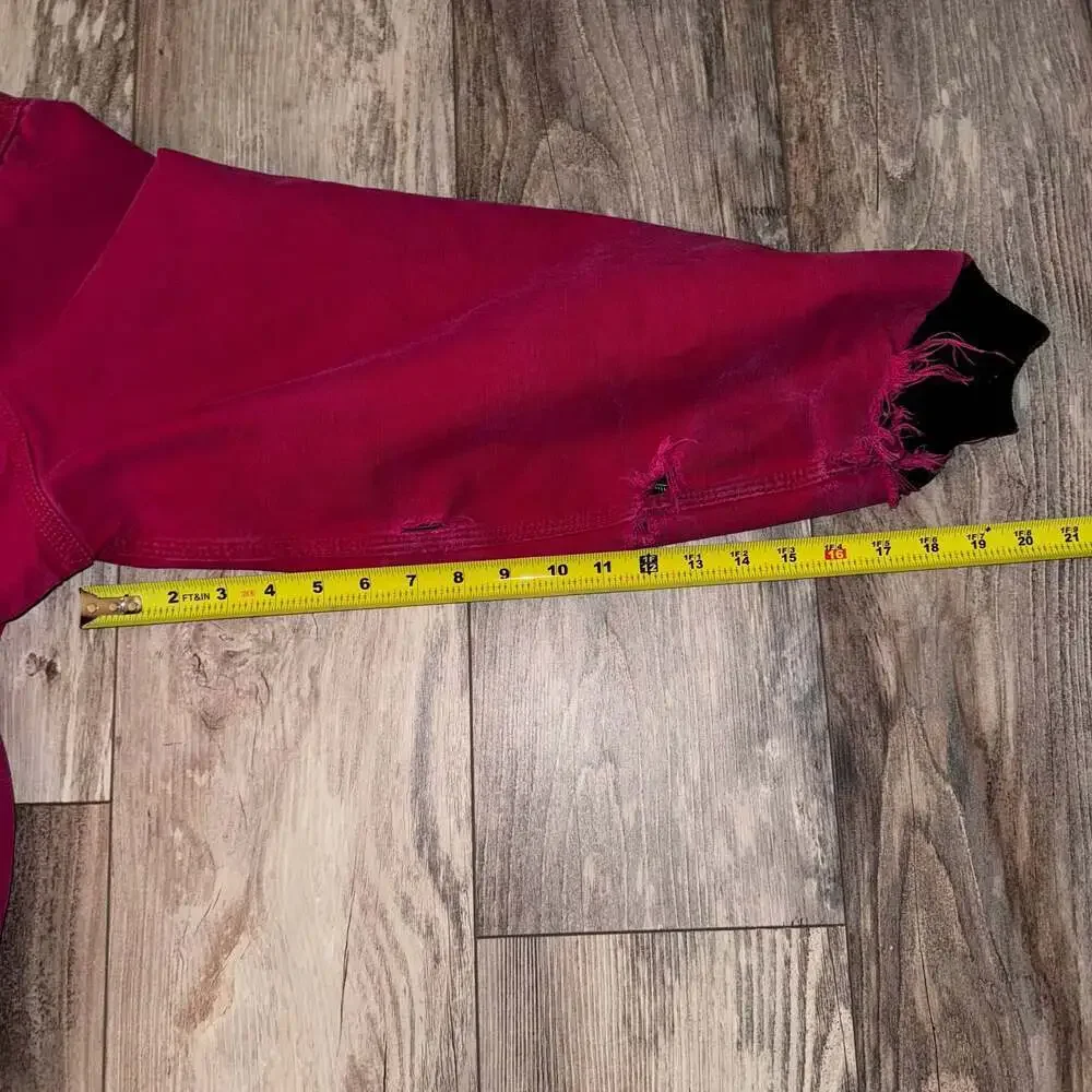 Vintage Y2K Carhartt red active hooded work wear jacket